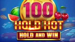Tampilan visual mesin slot 100 Hold Hot Hold and Win dengan tema buah klasik